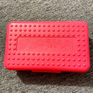 Vintage 90's Retro Spacemaker Pencil Box Case pink And Clear Organize